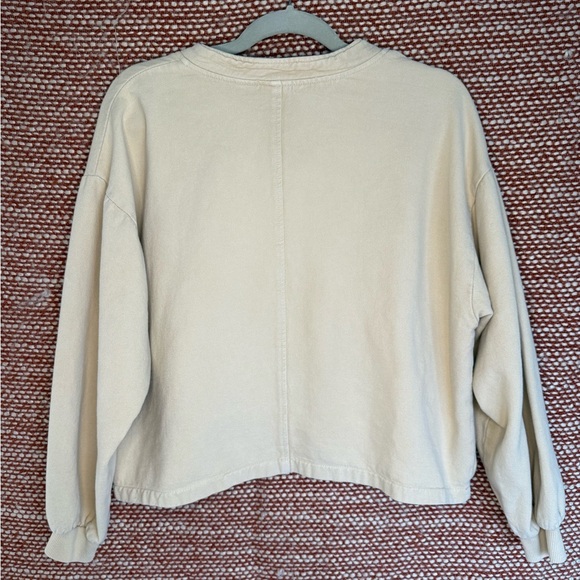 Vintage Beige Women's Half-Zip San Diego Sweatshirt - Picture 5 of 7